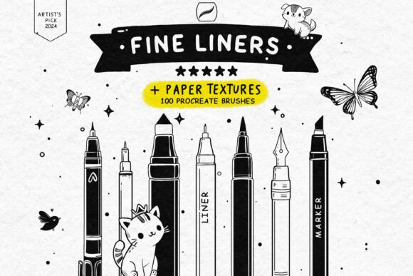 Download 100 Fine Line Brushes for Procreate - Procreate Collection