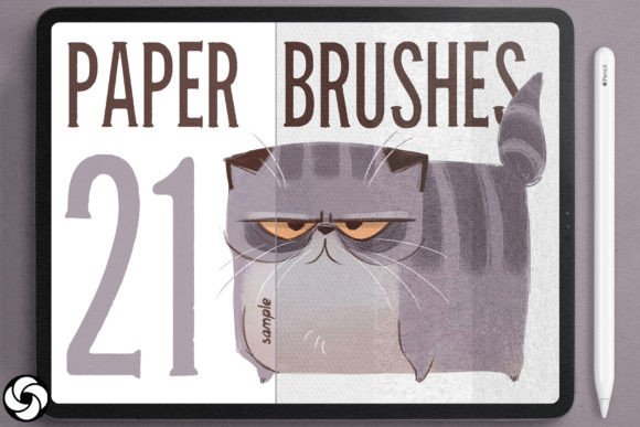 Download 21 Paper Brushes for Procreate - Procreate Collection