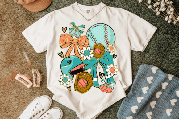 Download Softball Bow Helmet Floral Design - Premium Resources